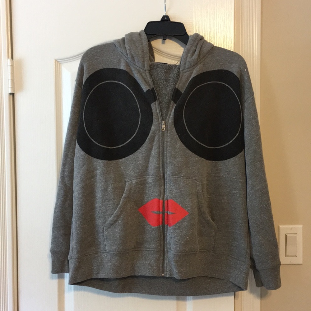 Alice & Olivia “stace face” zip up hoodie